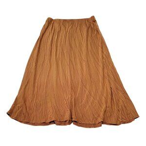 Pure Jill Womens‎ Brown Light Spice Multi Crinkled Acid Wash Skirt Size ST NWT